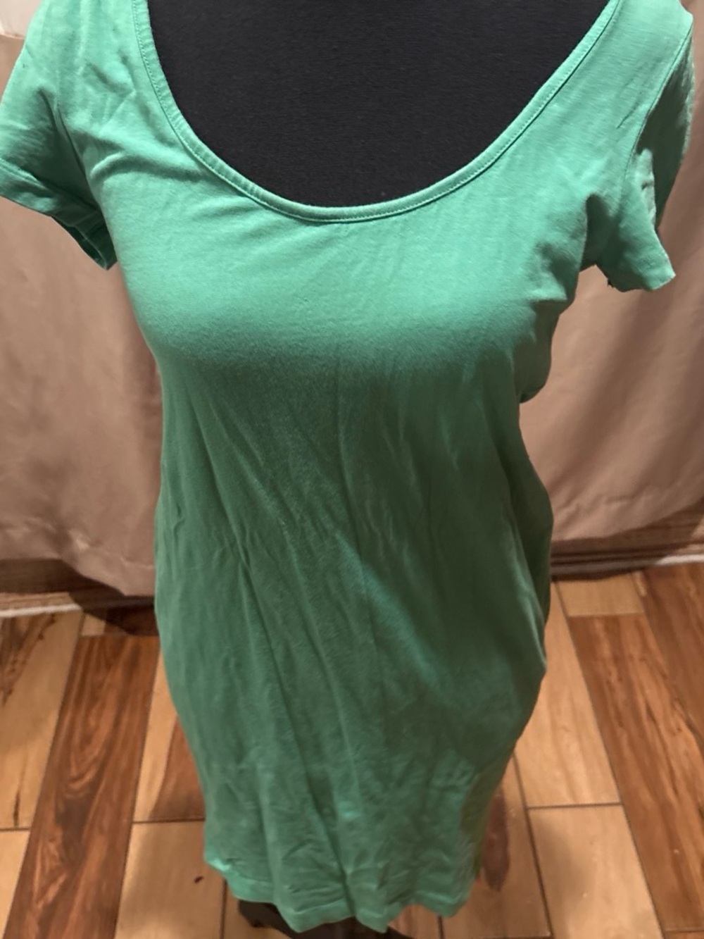 H&M Women's Short Sleeve Scoop Tee -dress Seafoam Green